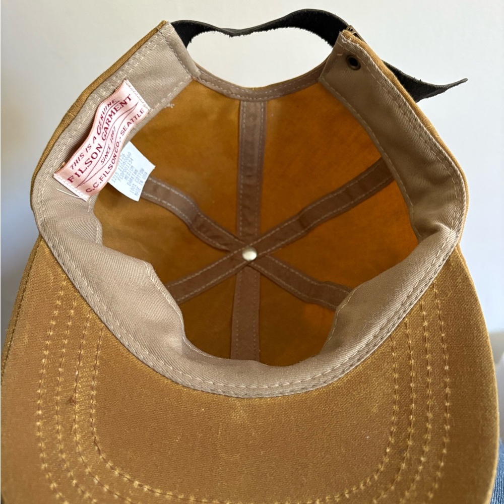 Filson Tan Logo Hat made in USA - Picture 2 of 4